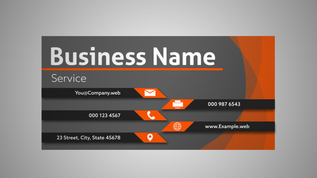 Animated Business Card Title