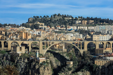 Fototapeta na wymiar Panorama of Constantine, Bridge Sidi Rached, Aageria