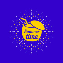 summer time template. sticker. logo. label. emblem. stamp. banner