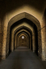 Fototapeta na wymiar Dark corridor, arch in the building