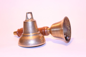 Fototapeta na wymiar Iron bell on a white background. Isolated. Metal.