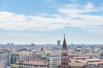Fototapeta premium Aerial view of Milan, Italy.