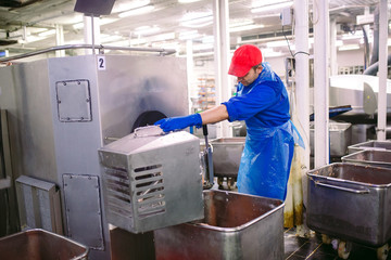 The meat in the Grinder. the meat industry.