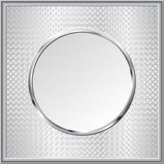 textured background with round chromed banner