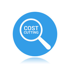 3855639 Business Concept: Magnifying Optical Glass With Words Cost Cutting