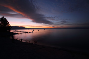Lake Tahoe USA Kalifornien Südufer Sonnenuntergang