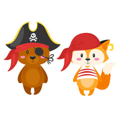 characters in pirate costumes. 