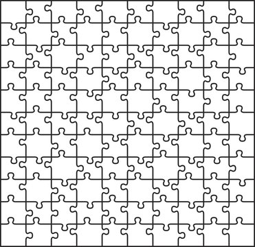 isolated puzzle pattern with 110 piece