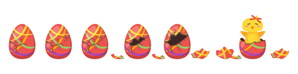 chick hatch animation from  egg