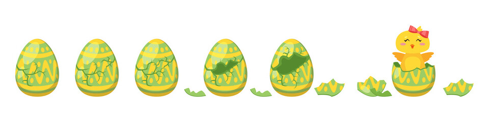 chick hatch animation from  egg