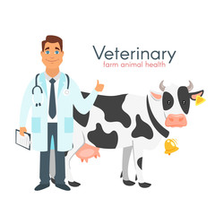 veterinarian doctor with cow