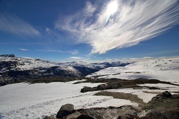 Obraz premium Snowfall in Norway