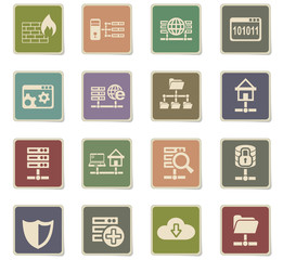 hosting provider icon set