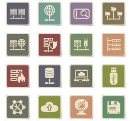 hosting provider icon set