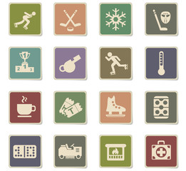 ice rink icon set