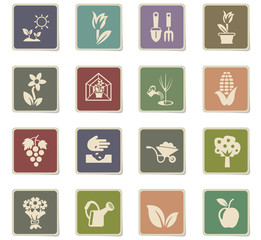 plants tools icon set