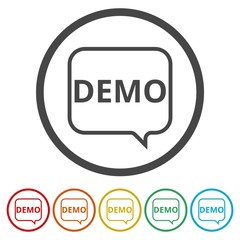 Simple Demo sign, 6 Colors Included