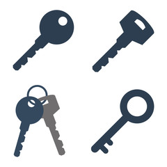 Key icons set on white background.
