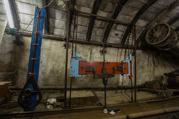 Naklejka premium Underground coal ore mine shaft tunnel gallery