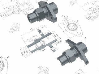 Mechanical engineering technical drawing