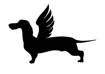 Dog with wings logo.