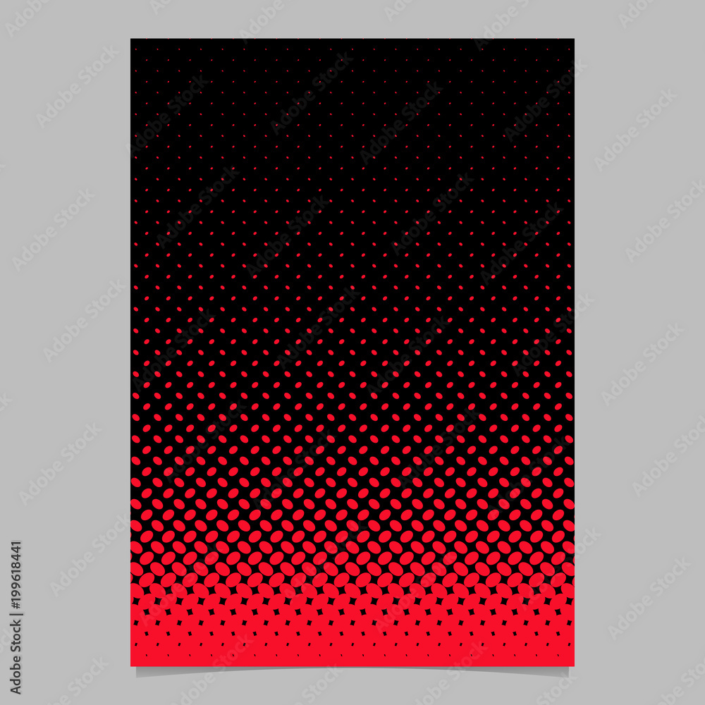 Poster abstract halftone ellipse pattern flyer template - vector poster background design with diagonal ell