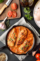 Chicken breast with tomato sauce