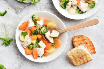 Vegetable chicken soup