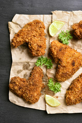 Spicy fried breaded chicken wings