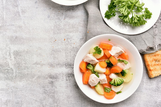 Vegetable chicken soup