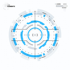 Futuristic Sci-Fi HUD Circle Element. Abstract Creative Design Background. Virtual Reality