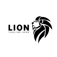 rigid lines profile head lion logo