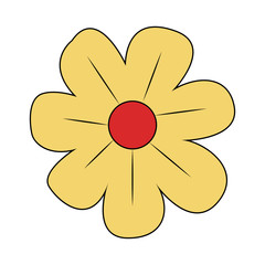 Beautiful flower cartoon vector illustration graphic design