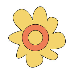 Beautiful flower cartoon vector illustration graphic design