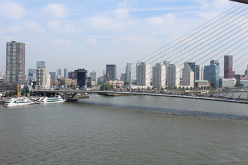 Fototapeta premium Widok na nowoczesne miasto Rotterdam.