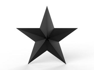 3D illustration - black star