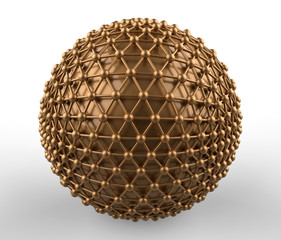 3D render - metal sphere connections