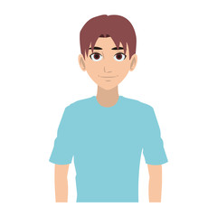 Young man cartoon vector illustration graphic design