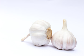Garlic isolated and white background,Condiment isolated white background