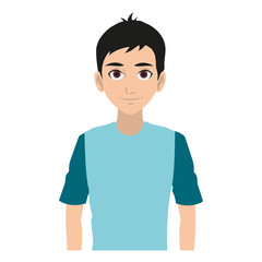 Young man cartoon vector illustration graphic design