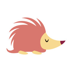 Cute porcupine cartoon vector illustration graphic design