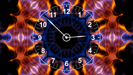 Clock in Fibers, Time Concept, Computer Graphics
