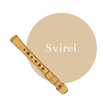 Colored Svirel in Hand-Drawn Style