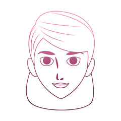 Young woman cartoon on purple lines vector illustration