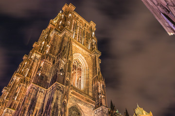 architectural detail of Notre-Dame cathedral of Strasbourg
