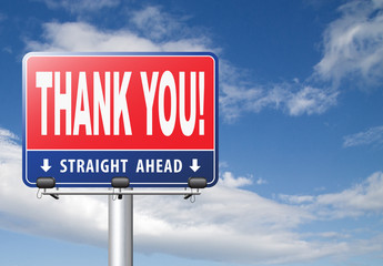 Thank you sign