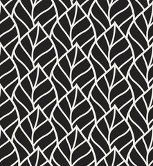 Vector Geometric Leaf Seamless Pattern. Abstract leaves texture.