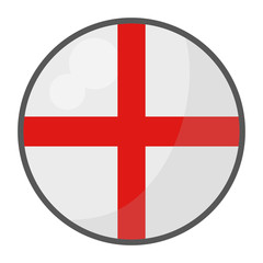 Fototapeta premium England round flag symbol vector illustration graphic design