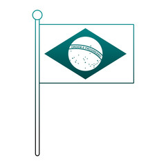 Brazil  national  flag symbol vector illustration graphic design