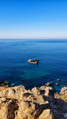Beautiful view of the ocean and mountains